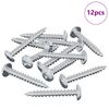 vidaXL Vis en bois 12 pi&egrave;ces Argent&eacute; M4 x 28 mm Fer