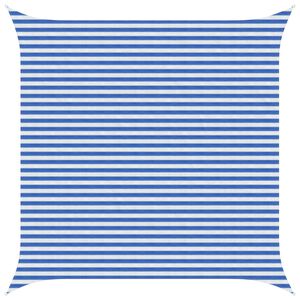 vidaXL Voile d'ombre 4,5 x 4,5 m HDPE Carr&eacute; Bleu et Blanc