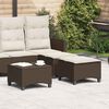 vidaXL Tabourets jardin coussins 2pcs marron 55x55x36cm r&eacute;sine tress&eacute;e
