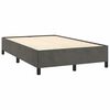 vidaXL Sommier &agrave; lattes de lit et matelas gris fonc&eacute; 120x190cm velours