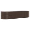 vidaXL Lit sur&eacute;lev&eacute; de jardin Acier galvanis&eacute; marron