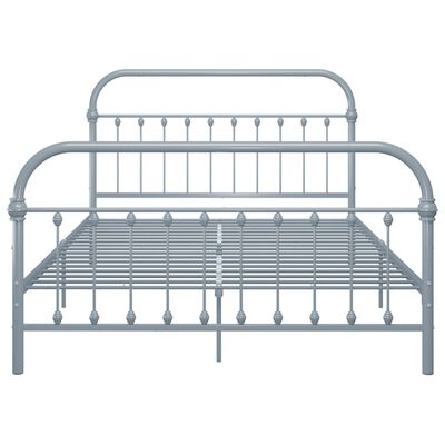 vidaXL Cadre de lit sans matelas gris métal 160x200 cm