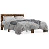 vidaXL Cadre de lit sans matelas ch&ecirc;ne fum&eacute; 140x190 cm