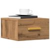 vidaXL Table de chevet murale ch&ecirc;ne artisanal 35x35x20 cm
