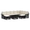 vidaXL Ensemble de canap&eacute; de jardin 10 pc Noir et blanc cr&egrave;me