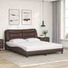 vidaXL Lit avec matelas Hvar marron 160x200 cm similicuir
