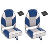 vidaXL Ensemble de si&egrave;ges de bateau pliables lot de 4 dossier haut