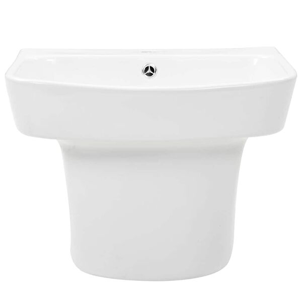 vidaXL Lavabo Blanc 50 x 45 x 41 cm C&eacute;ramique &Eacute;maill&eacute;e