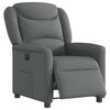 vidaXL Fauteuil inclinable &eacute;lectrique Gris fonc&eacute; Tissu