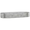 vidaXL Lit sur&eacute;lev&eacute; de jardin Acier galvanis&eacute; Argent&eacute;