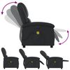 vidaXL Fauteuil de massage inclinable électrique noir cuir véritable