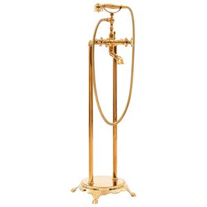 vidaXL Robinet de baignoire sur pied Acier inoxydable 99,5 cm Dor&eacute;