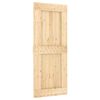 vidaXL Porte coulissante NARVIK Naturel et noir 85 x 210 cm (213,5 cm)