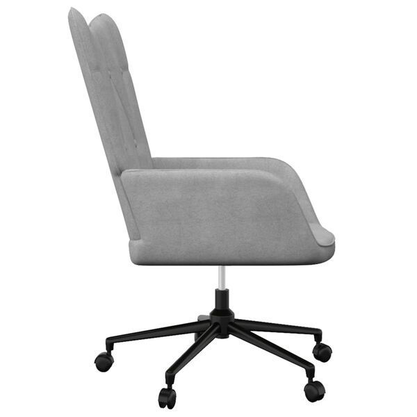 vidaXL Chaise de relaxation Gris clair Tissu