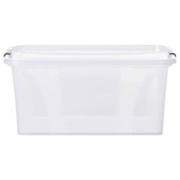 vidaXL Bo&icirc;tes de rangement avec couvercles 2 pcs Transparent 32 L