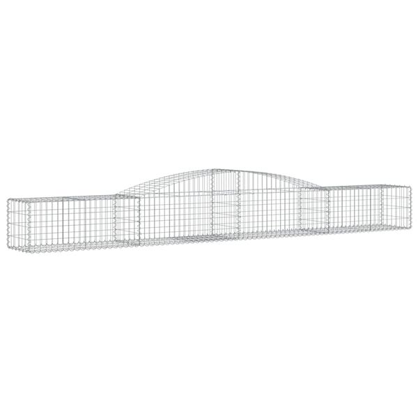 vidaXL Panier de gabions arqu&eacute; 400x50x40/60 cm Fer galvanis&eacute;