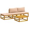 vidaXL Ensemble de Canap&eacute;s 4 pc Naturel Bois d'Acacia Massif