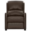 vidaXL Fauteuil de massage marron similicuir brillant