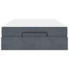 vidaXL Cadre de lit avec matelas avec matelas 2 pcs Gris Fonc&eacute; Velours