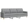 vidaXL Ensemble de canap&eacute;s 3 pcs gris clair tissu
