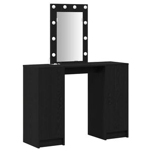 vidaXL Table de Toilette Noir 102 x 33 x 135 cm Bois d'ing&eacute;nierie