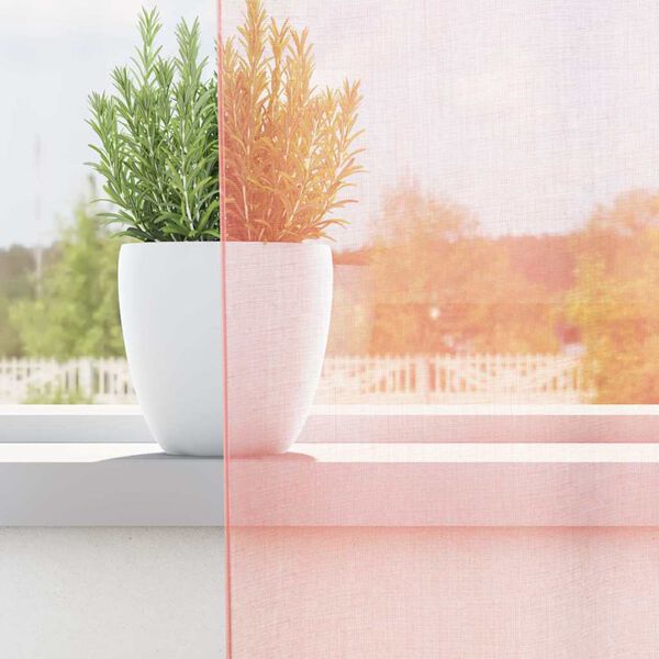 vidaXL Rideaux en voile avec boucles 2 pcs rose 140x260 cm