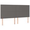 vidaXL T&ecirc;te de lit Gris 200x5x118/128 cm Similicuir