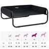 vidaXL Lit pour Chien Noir 75 x 75 x 30 cm Acier