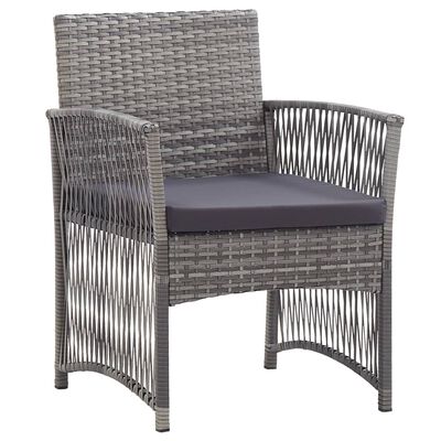 vidaXL Fauteuils de jardin coussins lot de 2 Anthracite Résine tressée