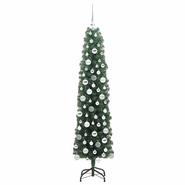 vidaXL Sapin de No&euml;l artificiel Vert 180 cm PVC et acier et plastique