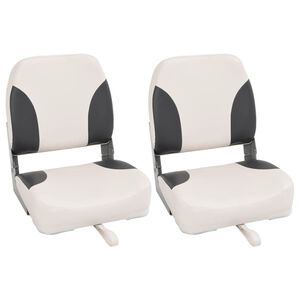 vidaXL Si&egrave;ges de bateau pliables lot de 2 &agrave; dossier haut 41x36x48 cm