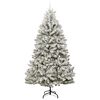 vidaXL Sapin de No&euml;l artificiel Vert et blanc 300 cm PVC et m&eacute;tal