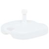 vidaXL Socle de parasol rempli de sable/d'eau 16 L Blanc Plastique