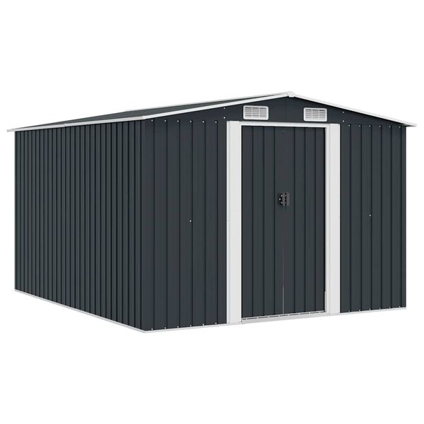 vidaXL Abri de jardin 257x298x178 cm Métal Anthracite