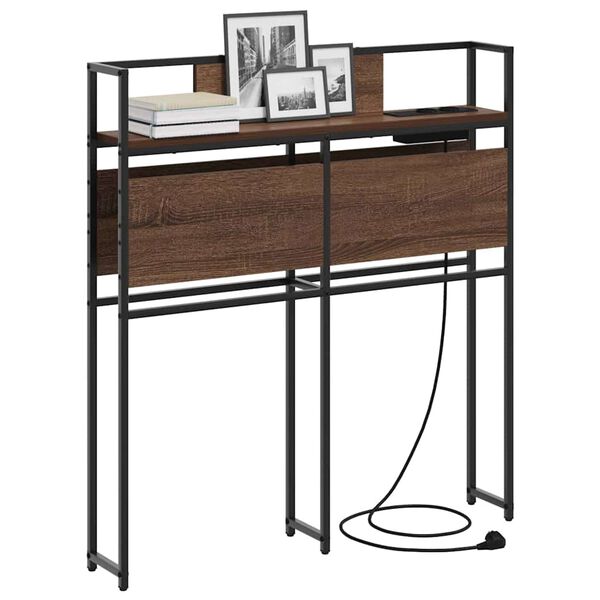 vidaXL T&ecirc;te de lit de rangement Ch&ecirc;ne marron 100 cm Bois d'ing&eacute;nierie