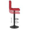 vidaXL Tabourets de bar lot de 2 rouge bordeaux tissu