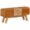 vidaXL Banc de bok Marron 107 cm Cuir de chèvre véritable