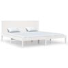 vidaXL Cadre de lit sans matelas blanc 180x200 cm bois massif