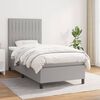vidaXL Sommier &agrave; lattes de lit avec matelas Gris clair 80x200 cm Tissu
