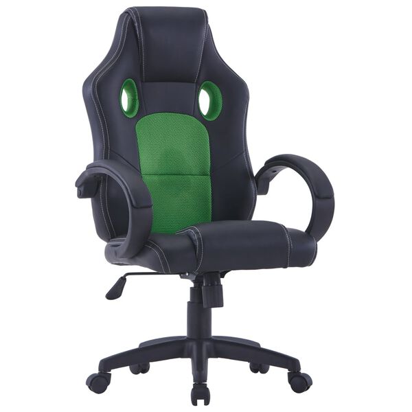 vidaXL Chaise de jeu Vert Similicuir