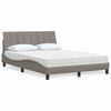 vidaXL Lit avec matelas Hanko taupe 120x200 cm tissu