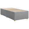 vidaXL Sommier &agrave; lattes de lit avec matelas Gris clair 90x200 cm Tissu