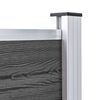 vidaXL Ensemble de panneau de cl&ocirc;ture WPC 526x105 cm Noir