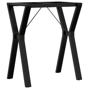 vidaXL Pieds de table &agrave; manger cadre en Y 60x40x73 cm acier