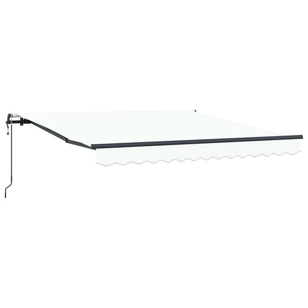 vidaXL Auvent R&eacute;tractable Blanc 300 x 250 cm Tissu et Aluminium