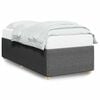 vidaXL Cadre de lit sans matelas gris fonc&eacute; 90x190 cm simple tissu