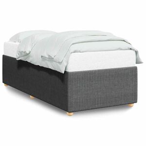 vidaXL Cadre de lit sans matelas gris fonc&eacute; 90x190 cm simple tissu