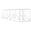 vidaXL Chenil d'ext&eacute;rieur pour chiens argent&eacute; 2x10x2 m acier galvanis&eacute;