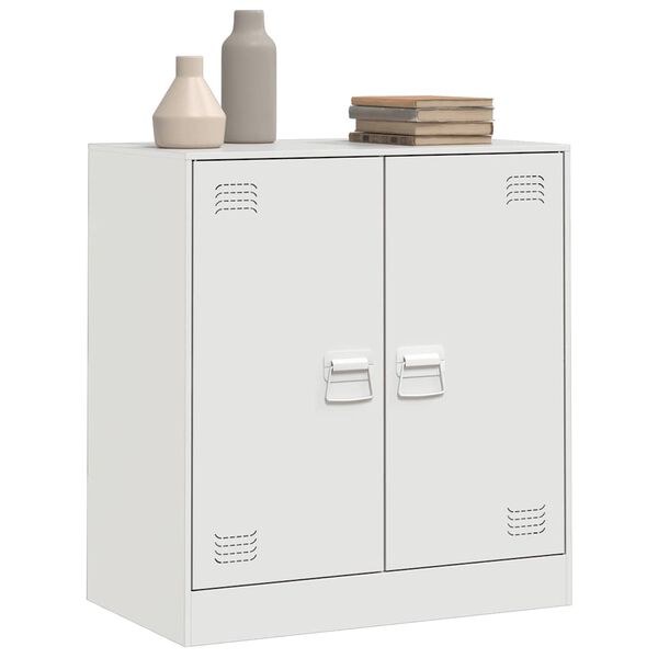 vidaXL Buffet blanc 67x39x73 cm acier