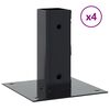 vidaXL Bases de poteau carr&eacute;es 4 pcs anthracite 51x51 mm